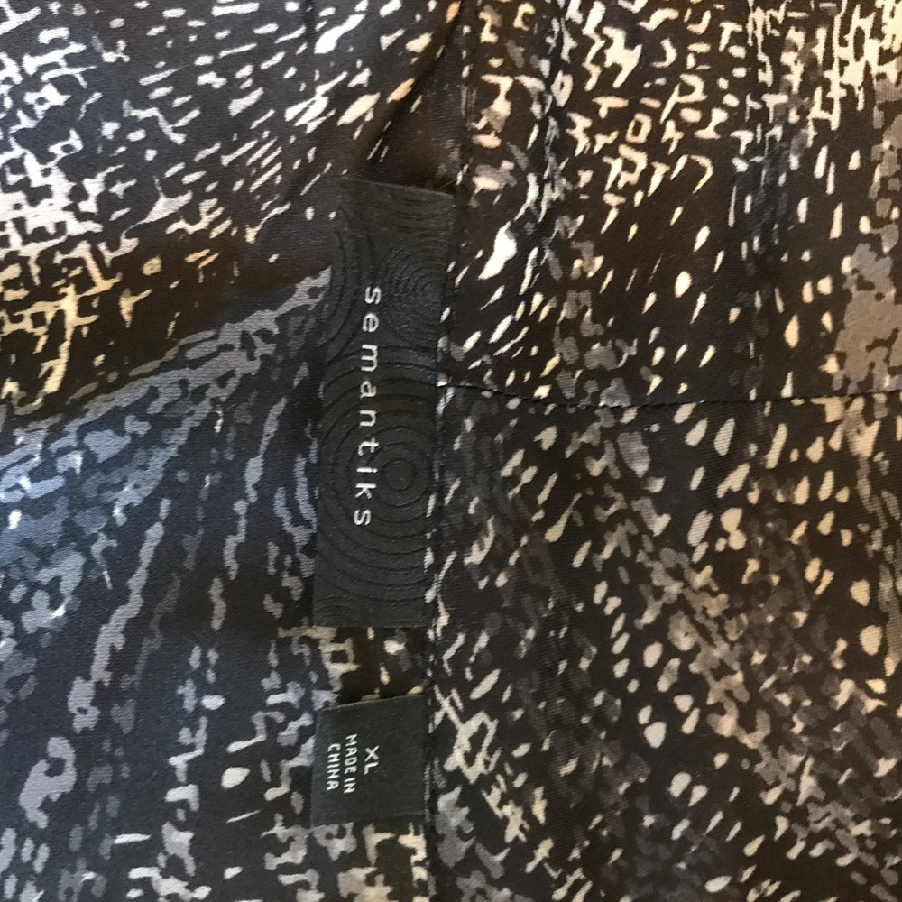 Semantics Black Grey Abstract Pattern Blouse - image 6